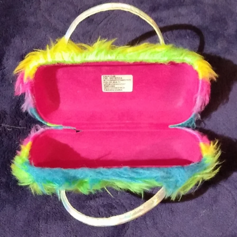 Colorful Faux Fur Kid's Eyeglass Holder